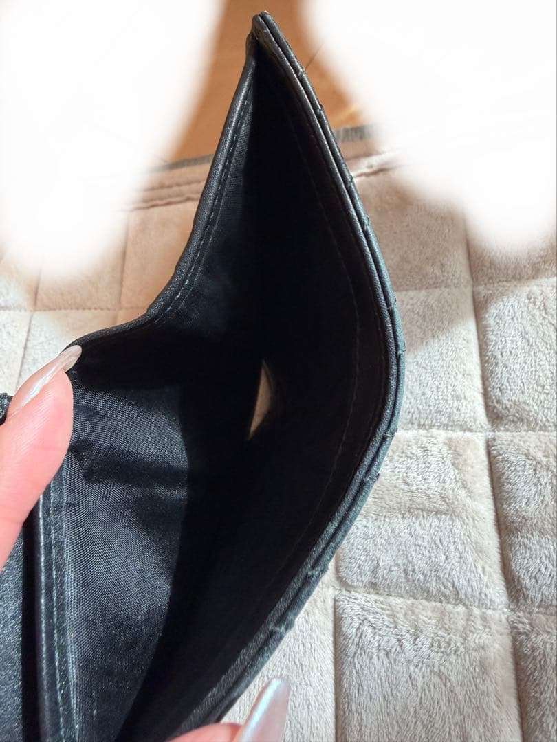 GUCCI ブラック 二つ折り財布 キルティング