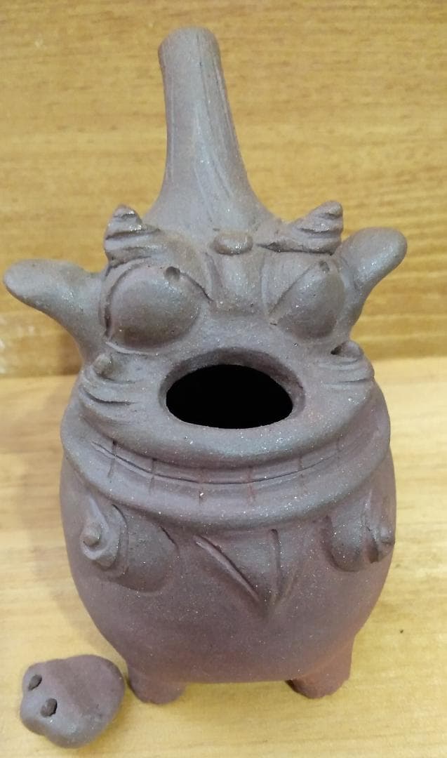 「比嘉泥佛作 しょうゆさシーサー」 沖縄/工芸品/レア/