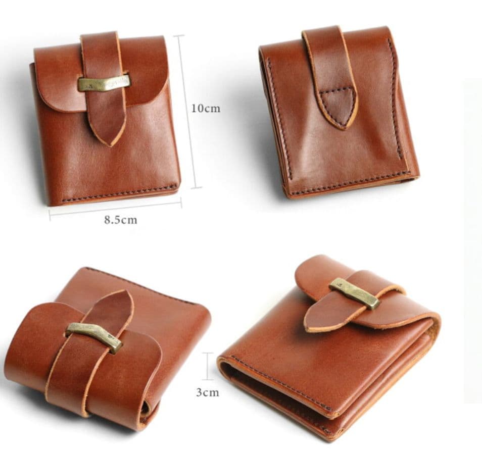 池之端銀革店　イタリアンレザー牛革　ギャルソン 三つ折り財布