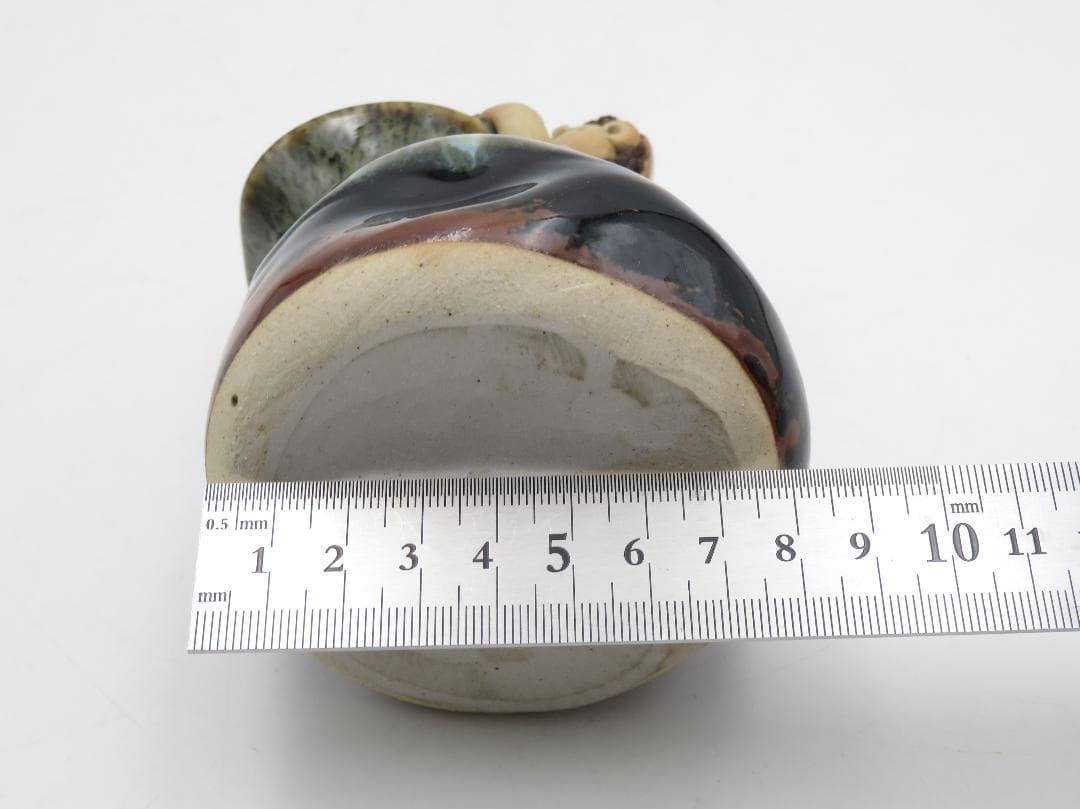 砥部焼 森元 青芳 花瓶 花入れ 小物入れ 陶器 置物 オブジェ 青芳人形