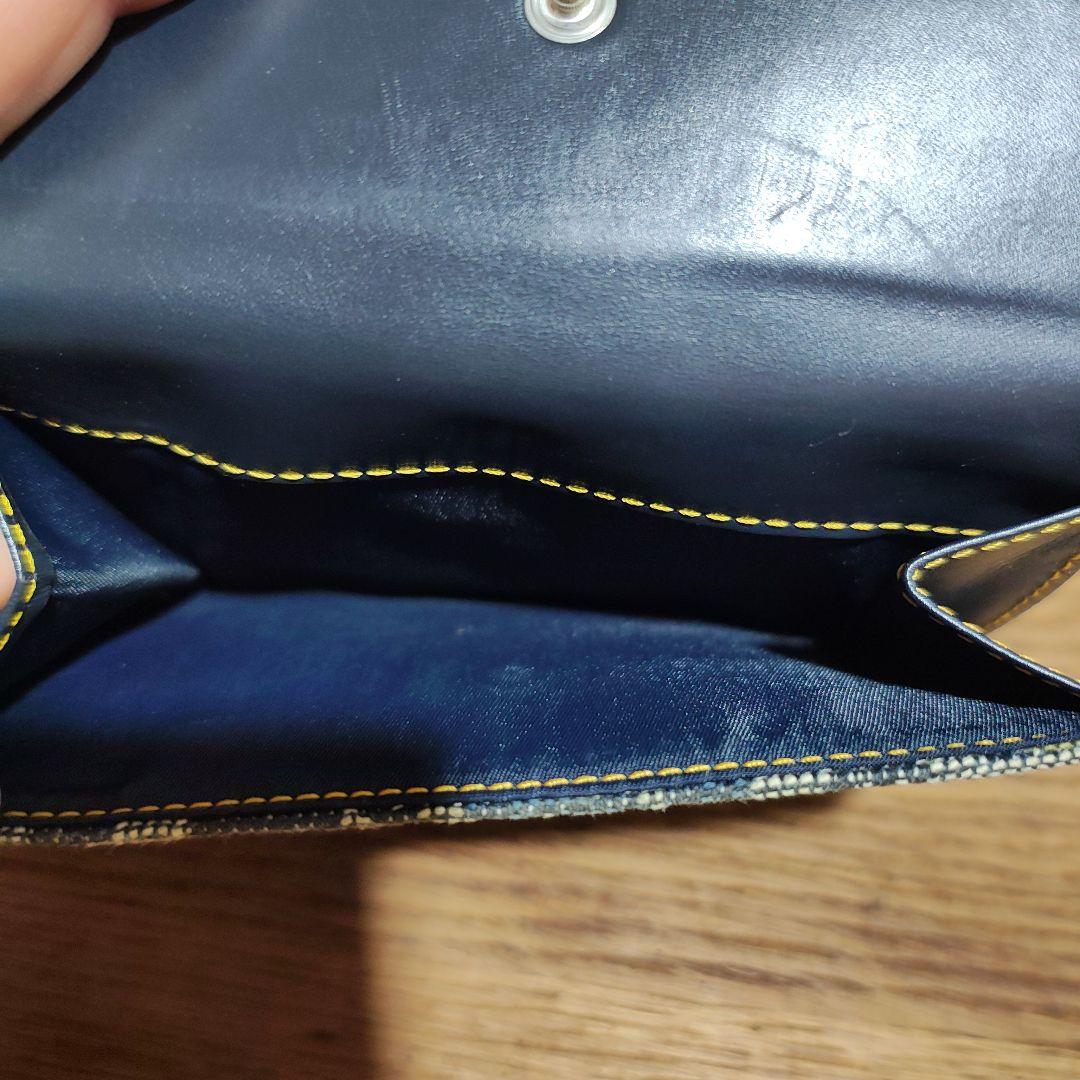 Dior トロッター　二つ折り財布 ブルー系 キャンバス