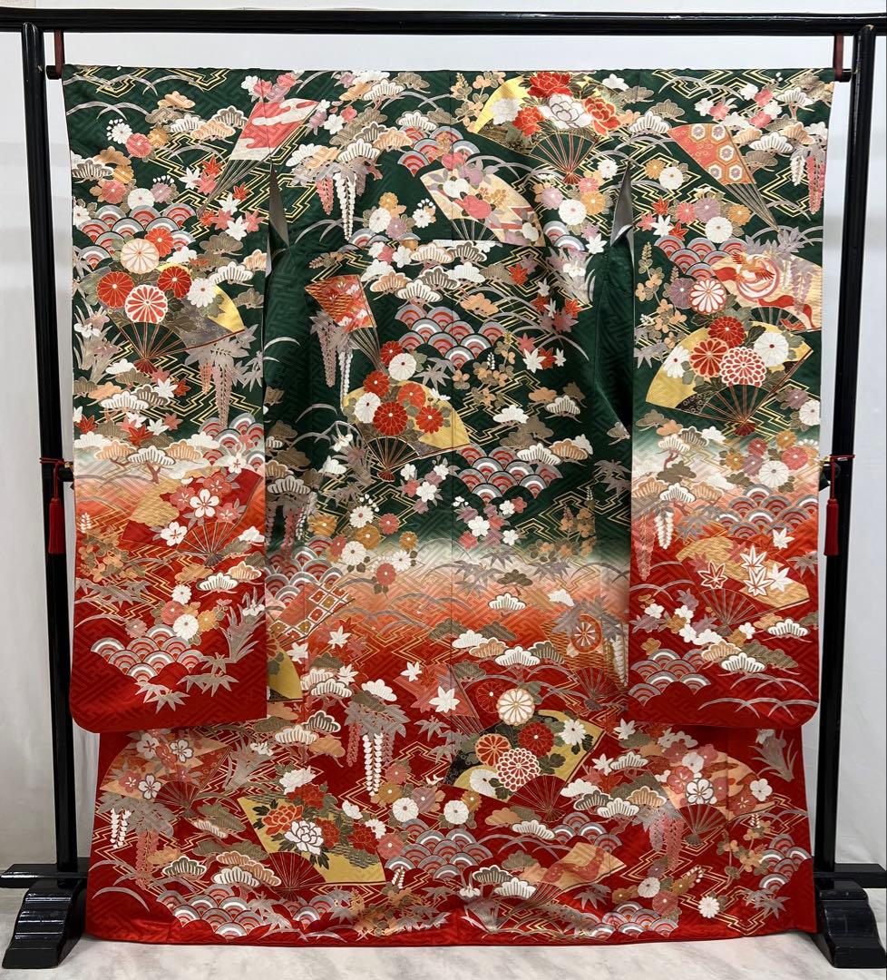 振り袖　フルセット　別誂長襦袢付　成人式　 金彩加工　刺繍入り　632