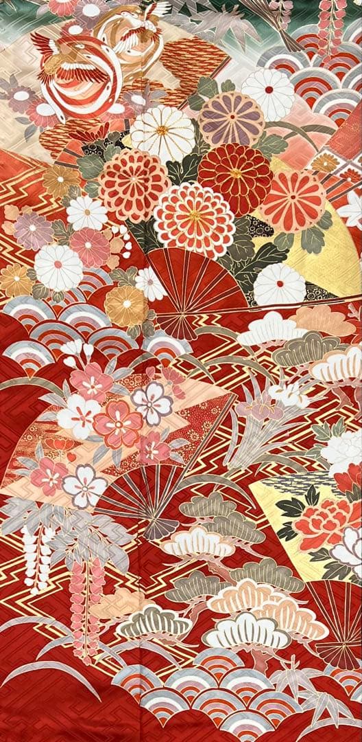 振り袖　フルセット　別誂長襦袢付　成人式　 金彩加工　刺繍入り　632