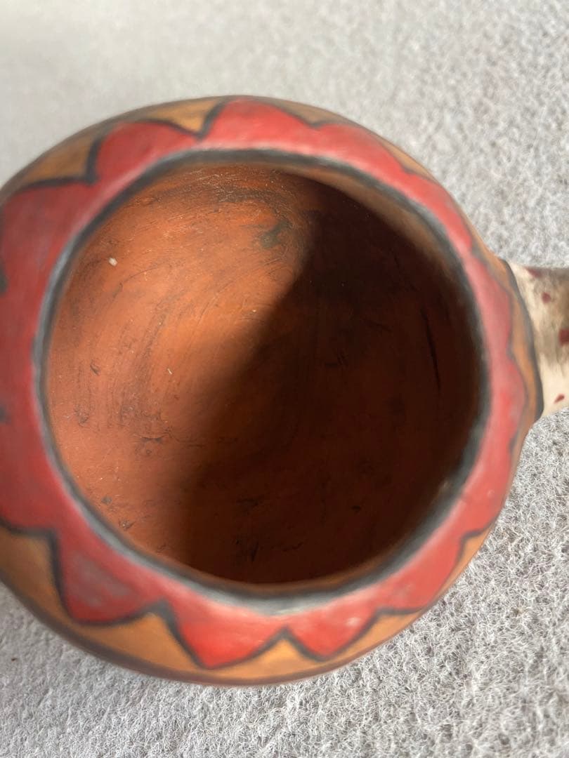 【ヴィンテージ】ペルー・インカ／豹・陶器製の容器・食器