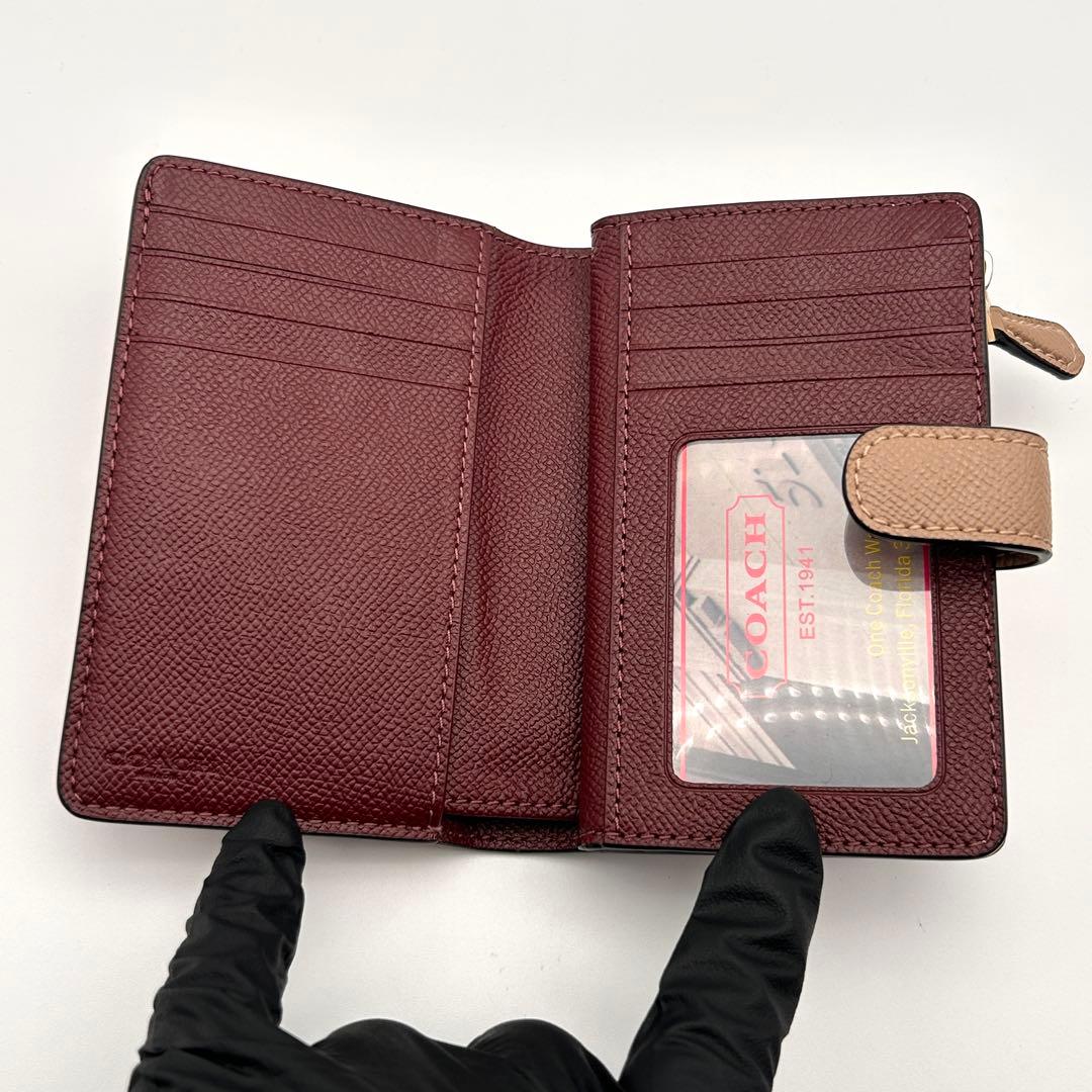 ✨美品✨ COACH コーチ 二つ折り財布 ベージュ 折り財布