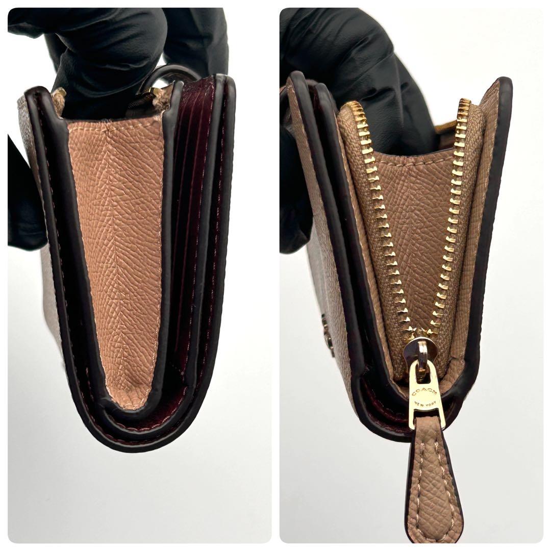 ✨美品✨ COACH コーチ 二つ折り財布 ベージュ 折り財布