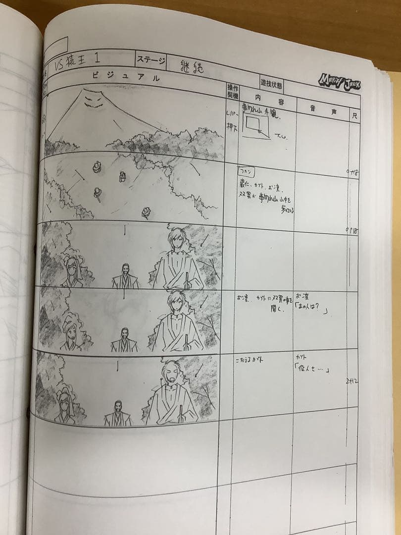 【珍品レア】作品名不明アニメの絵コンテ パチスロかパチンコ Marvy Jack