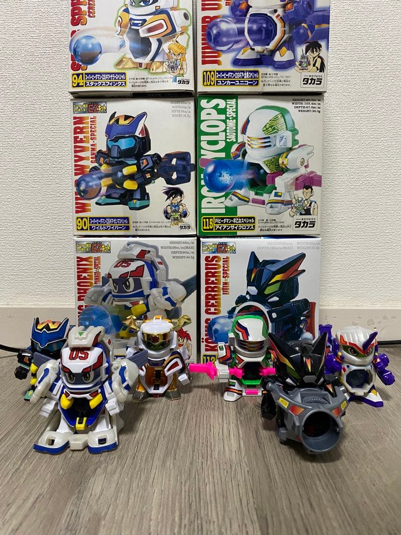 スーパービーダマン　シール未使用　箱あり　6体セット　ファイティングフェニックス