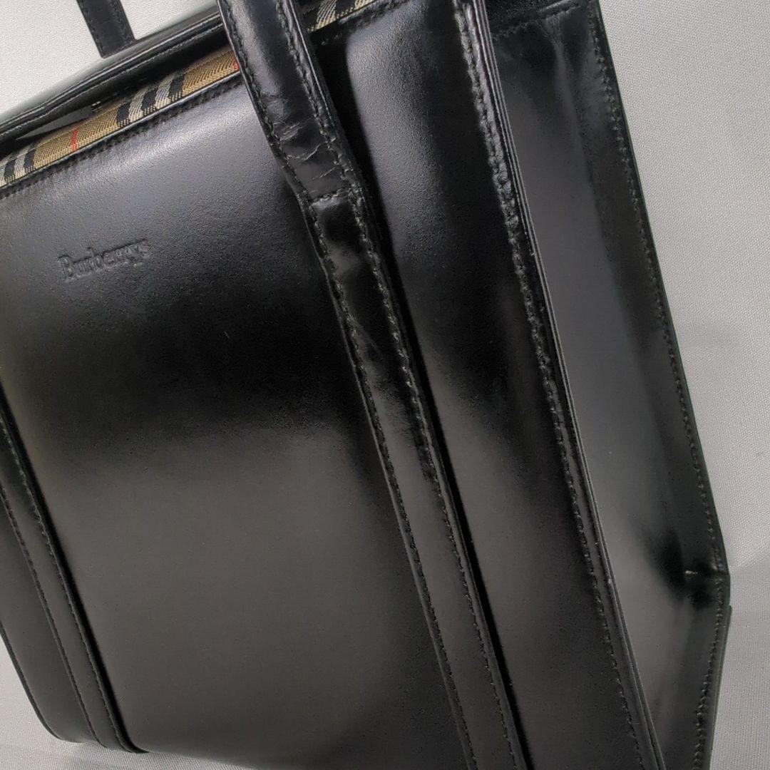 BURBERRY バーバリーズ ノバチェック レザー ハンドバッグ