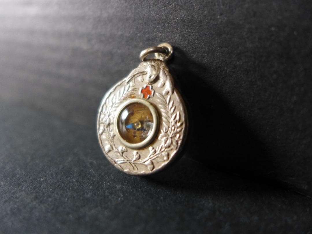 時代物　明治時代 大日本帝国　日本赤十字社記念　方位磁石付き　日赤社員総会記念