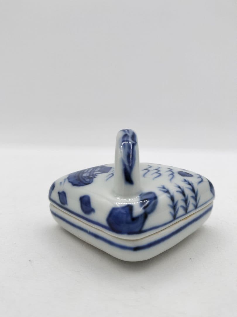 c431 香合 隅田川 小峠舟山 木箱 茶道具 古物