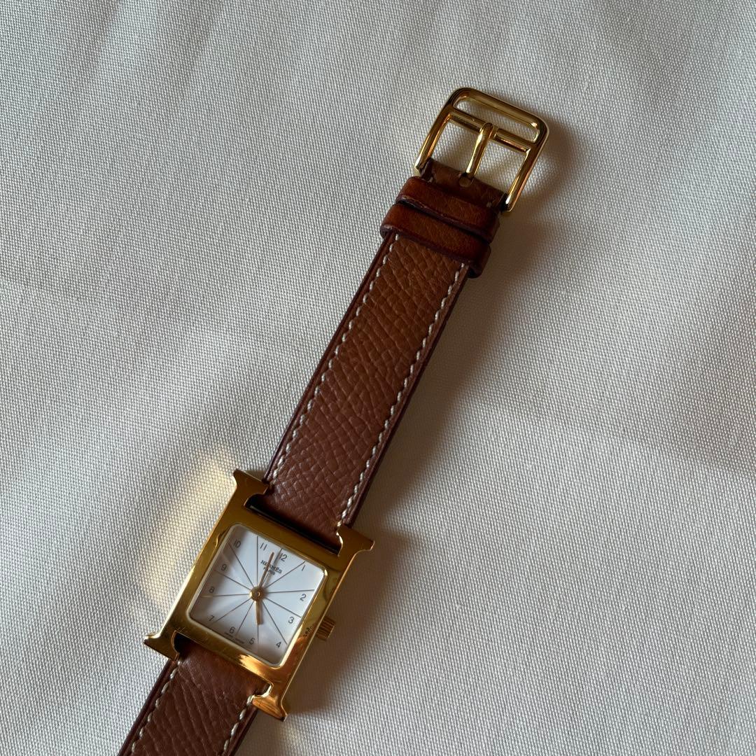 エルメスHウォッチ　キャメル　腕時計