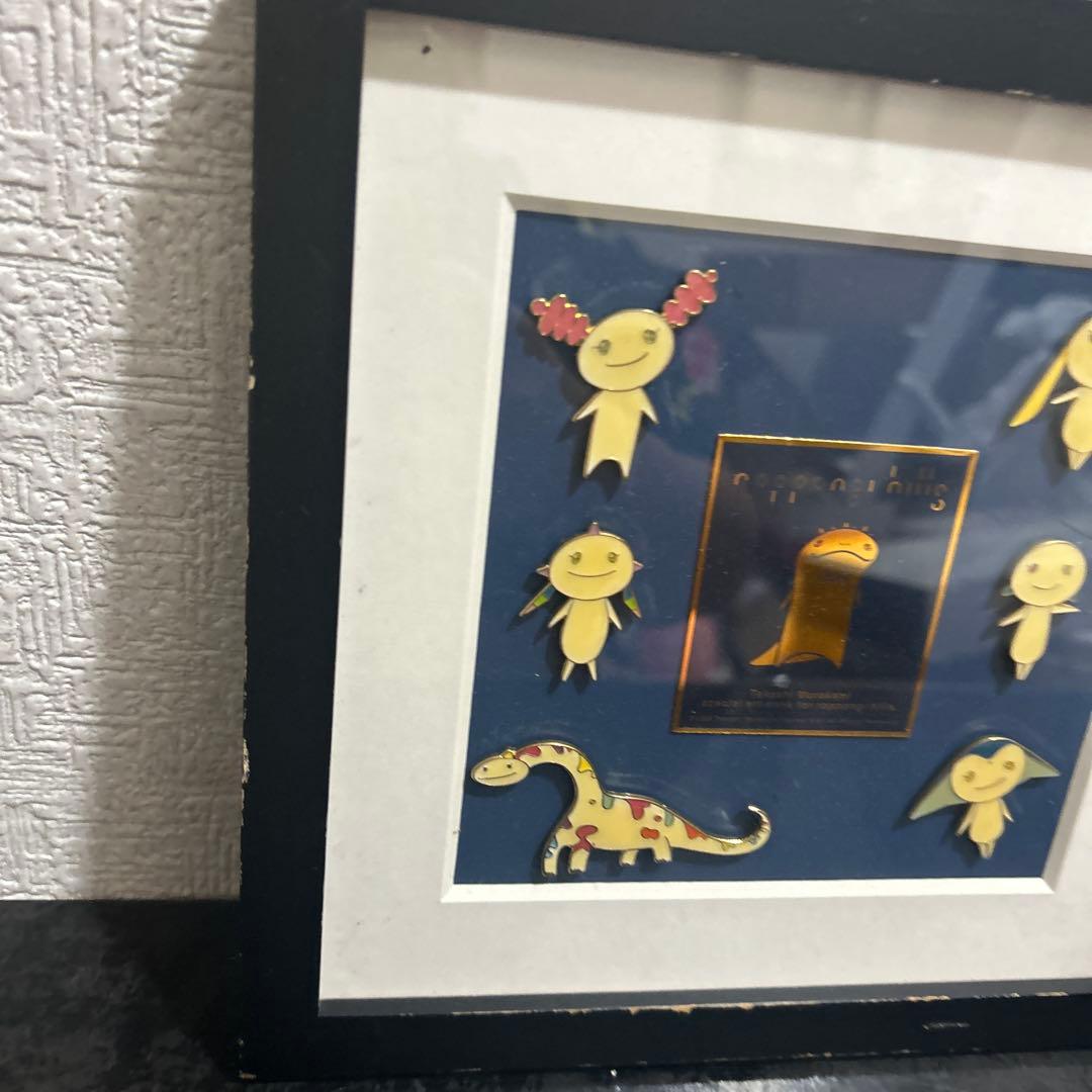 村上隆　ロクロク星人　六本木ヒルズ開業記念　非売品　ピンバッジ　額縁入り