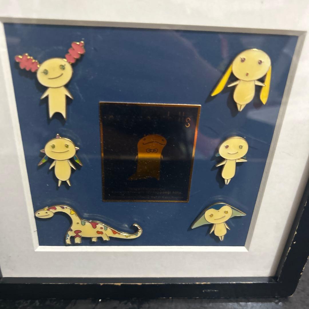 村上隆　ロクロク星人　六本木ヒルズ開業記念　非売品　ピンバッジ　額縁入り