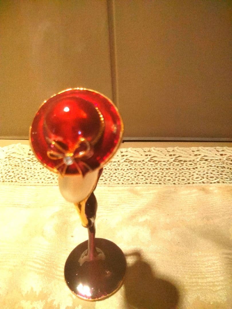 1980年ビンテージ アールデコ香水瓶 帽子をかぶった女