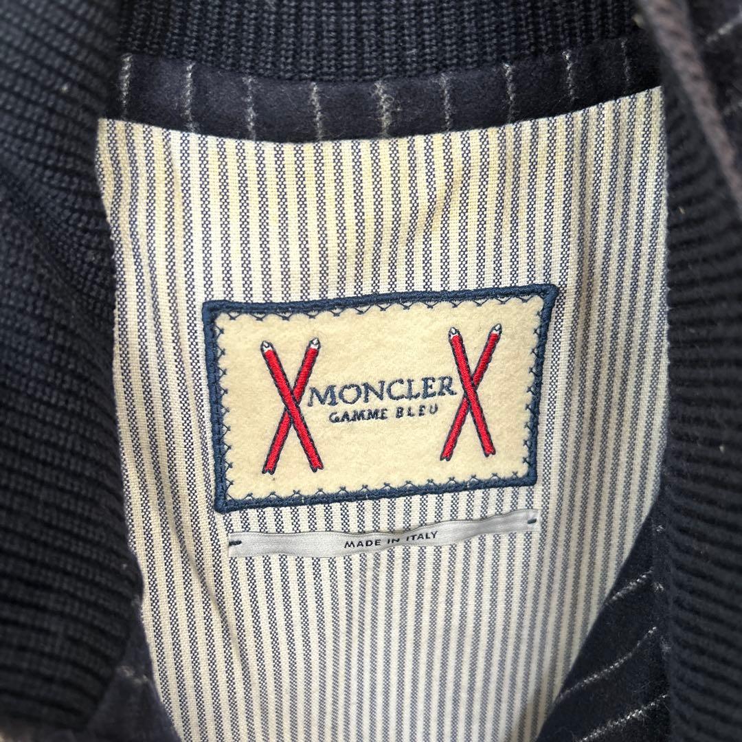 MONCLER ネイビー ストライプ ベスト　モンクレール　ダウン