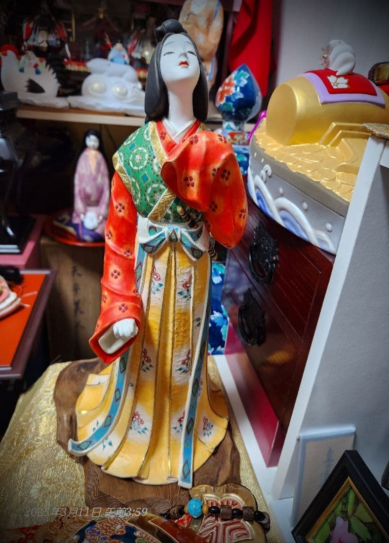 卓越技能保持者 無形文化財保持者 川崎幸子 作 博多人形 筑紫の児島