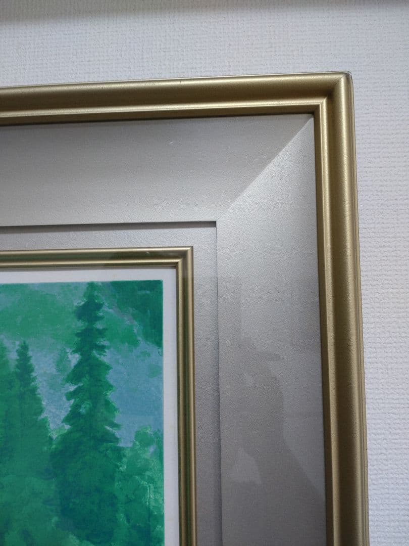 断捨離中半額以下出品　東山魁夷『湖澄む』新復刻版画 300部制作　求龍堂　森工房