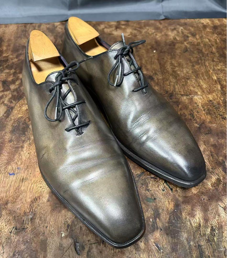 ベルルッティ BERLUTI アレッサンドロ ホールカット レザーシューズ8.5