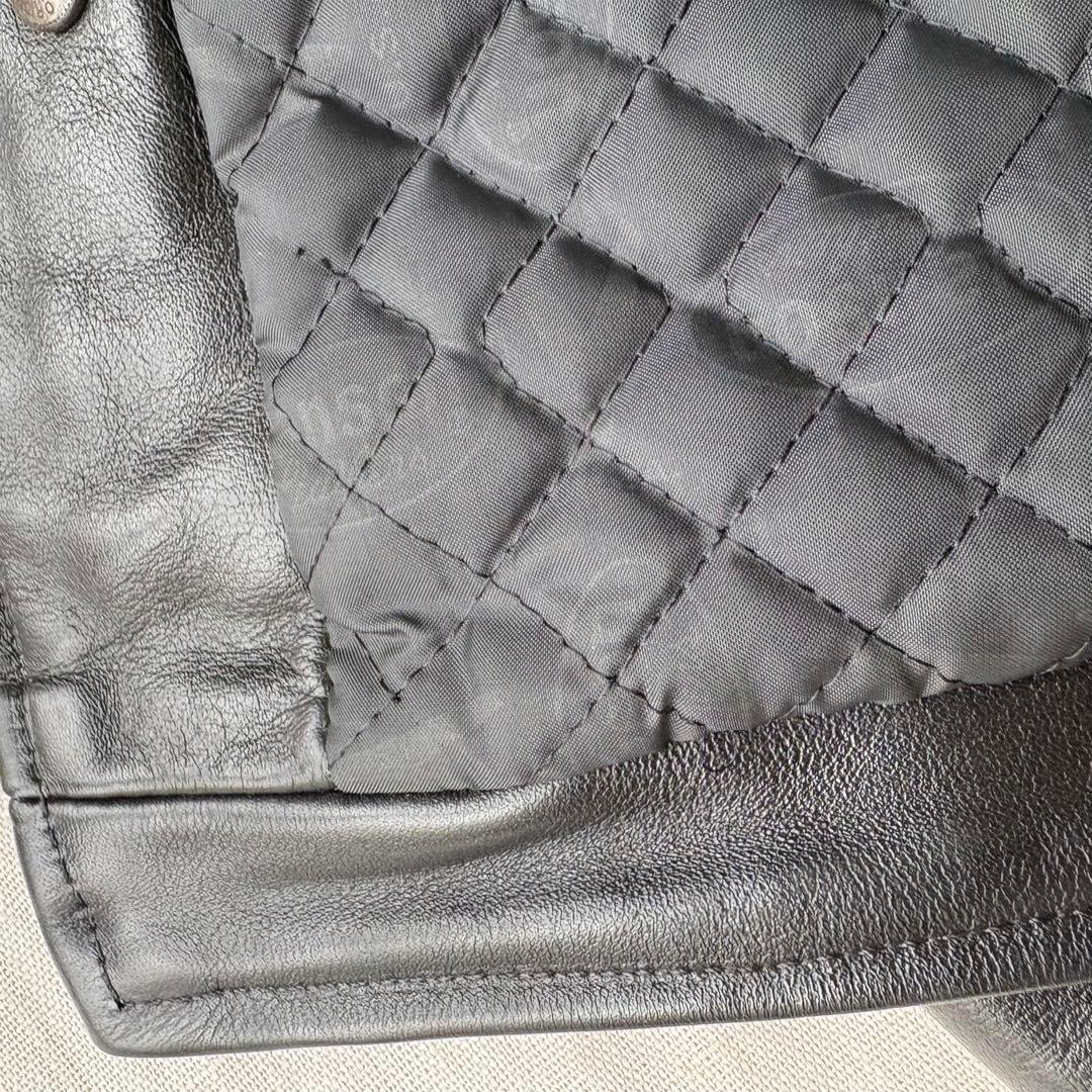 王者 vanson 傑作 シングルライダース 9D キルティング ブラック 38