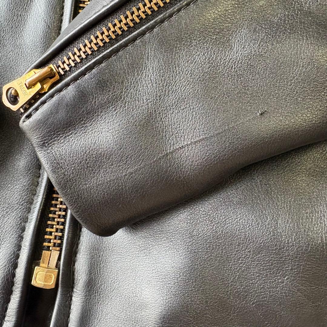 王者 vanson 傑作 シングルライダース 9D キルティング ブラック 38