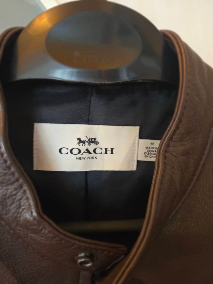 COACH F86594 レザーライダースジャケット Mサイズ ブラウン