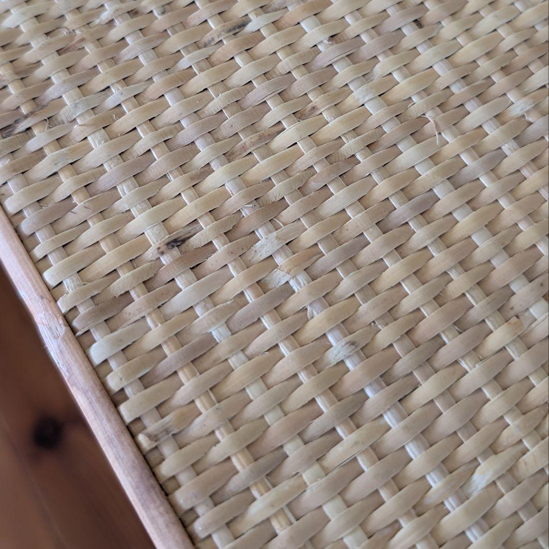 ラタン サイドテーブル ナチュラルウッド