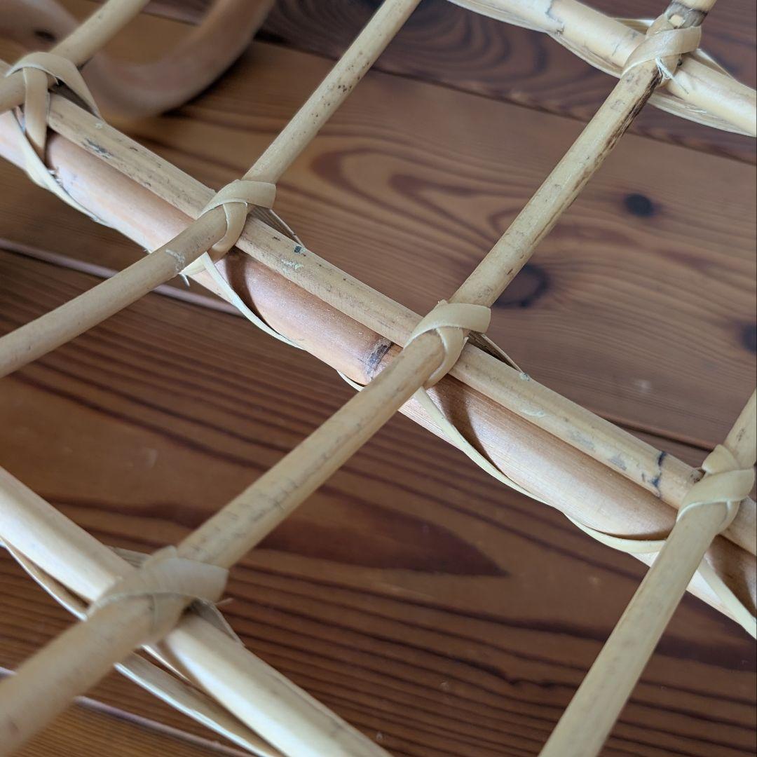 ラタン サイドテーブル ナチュラルウッド