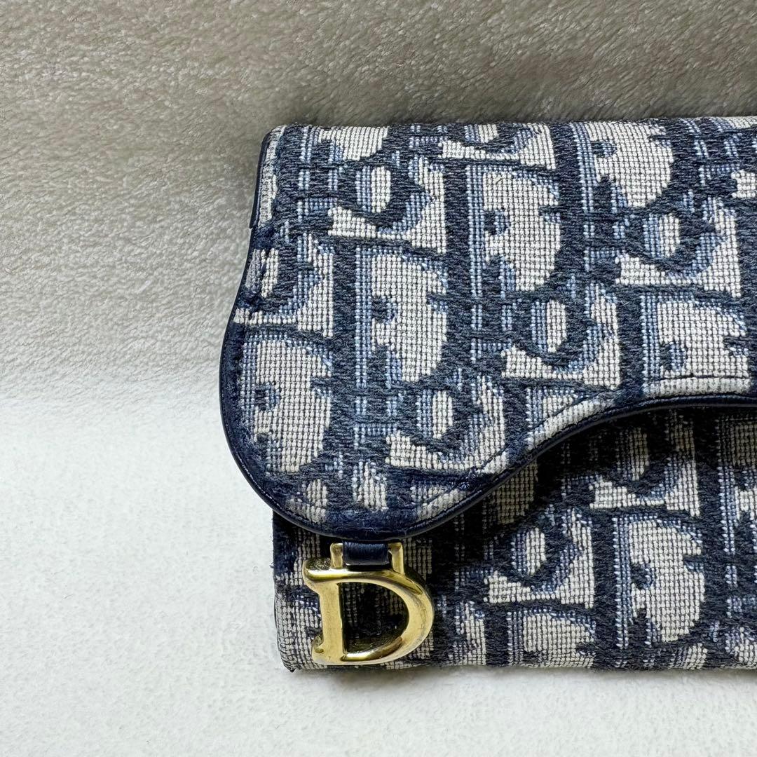 Christian Dior 三つ折り財布 サドル ロータスウォレットトロッター