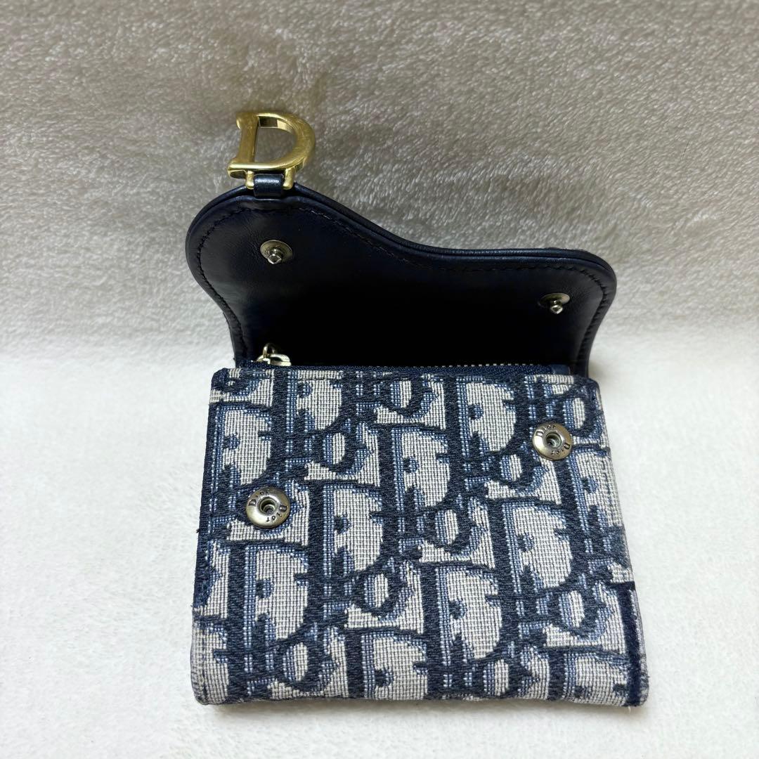 Christian Dior 三つ折り財布 サドル ロータスウォレットトロッター