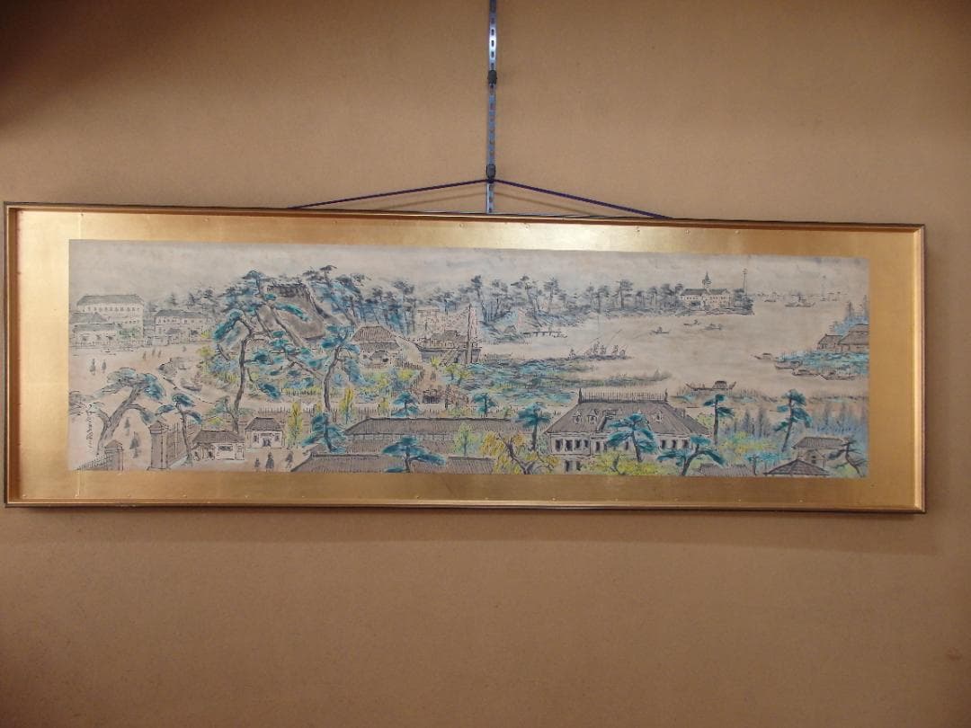 逸品 高橋五仙子『白山灘』明治大正昭和初期を描く新潟の風景画 直筆本物保証 扁額