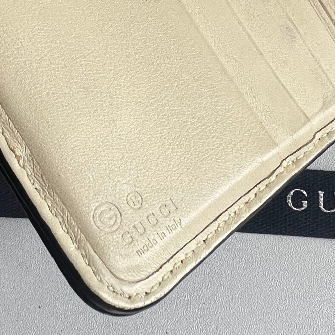 15 美品 GUCCI グッチ マイクロシマ 2つ折り財布