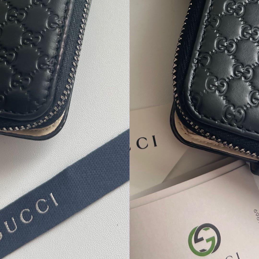15 美品 GUCCI グッチ マイクロシマ 2つ折り財布