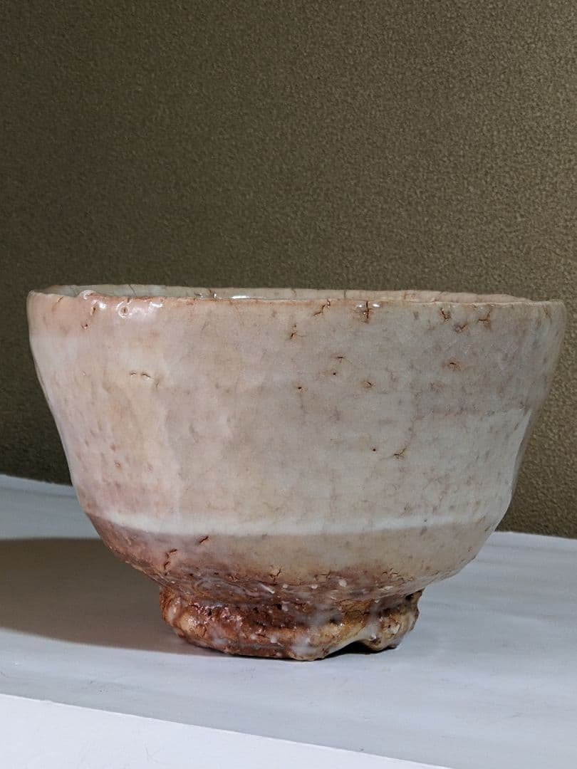 ♦萩焼 渋谷泥詩造 休雪白 割高台 抹茶盌 コレクション 骨董品 アンティーク