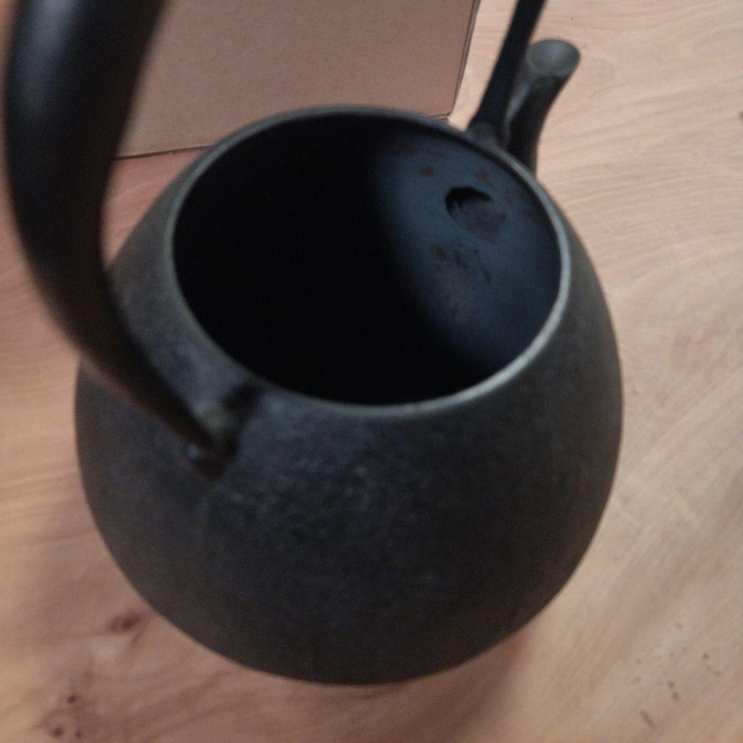 南部鉄器　釜定　鉄瓶（秋の実） （箱・説明書付き）