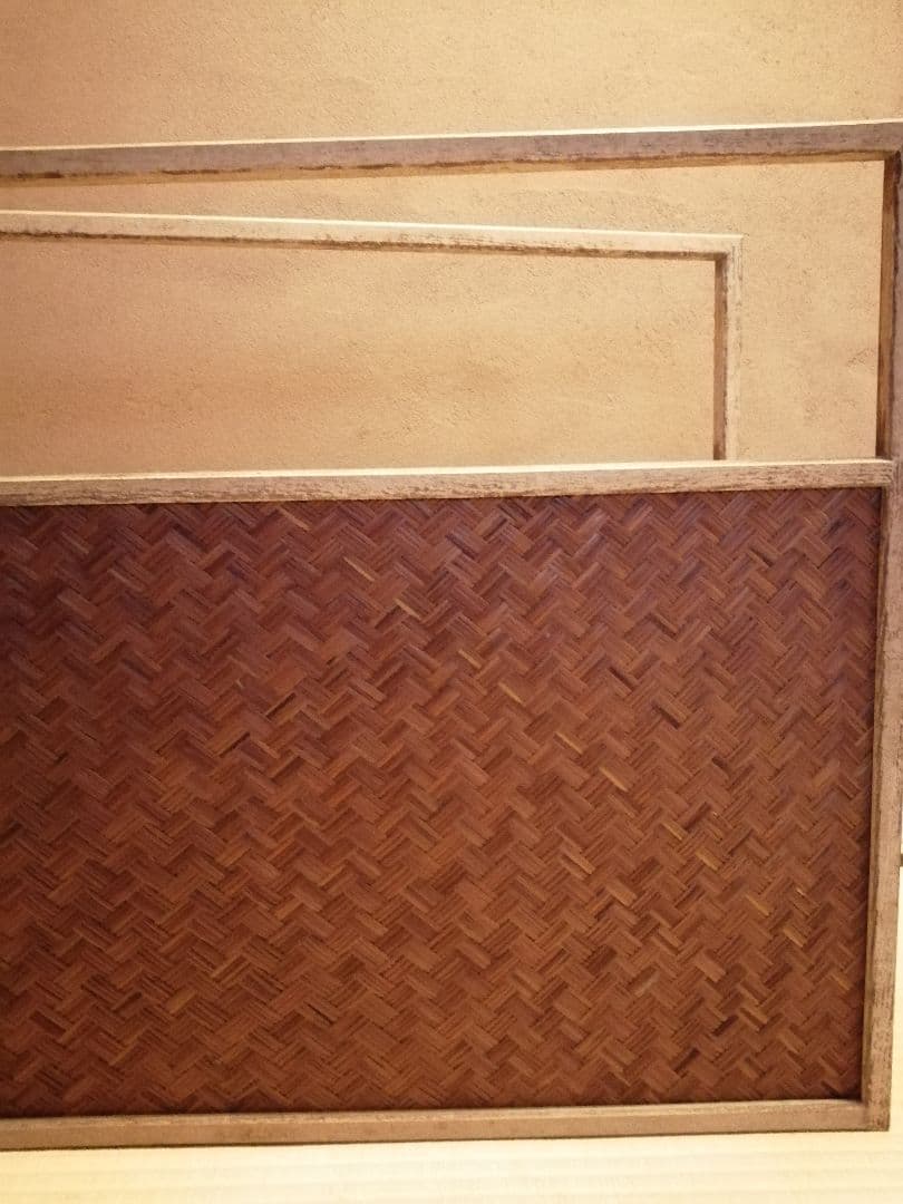 【茶道具】利休梅紋網代風炉先屏風　風炉先　風炉先221