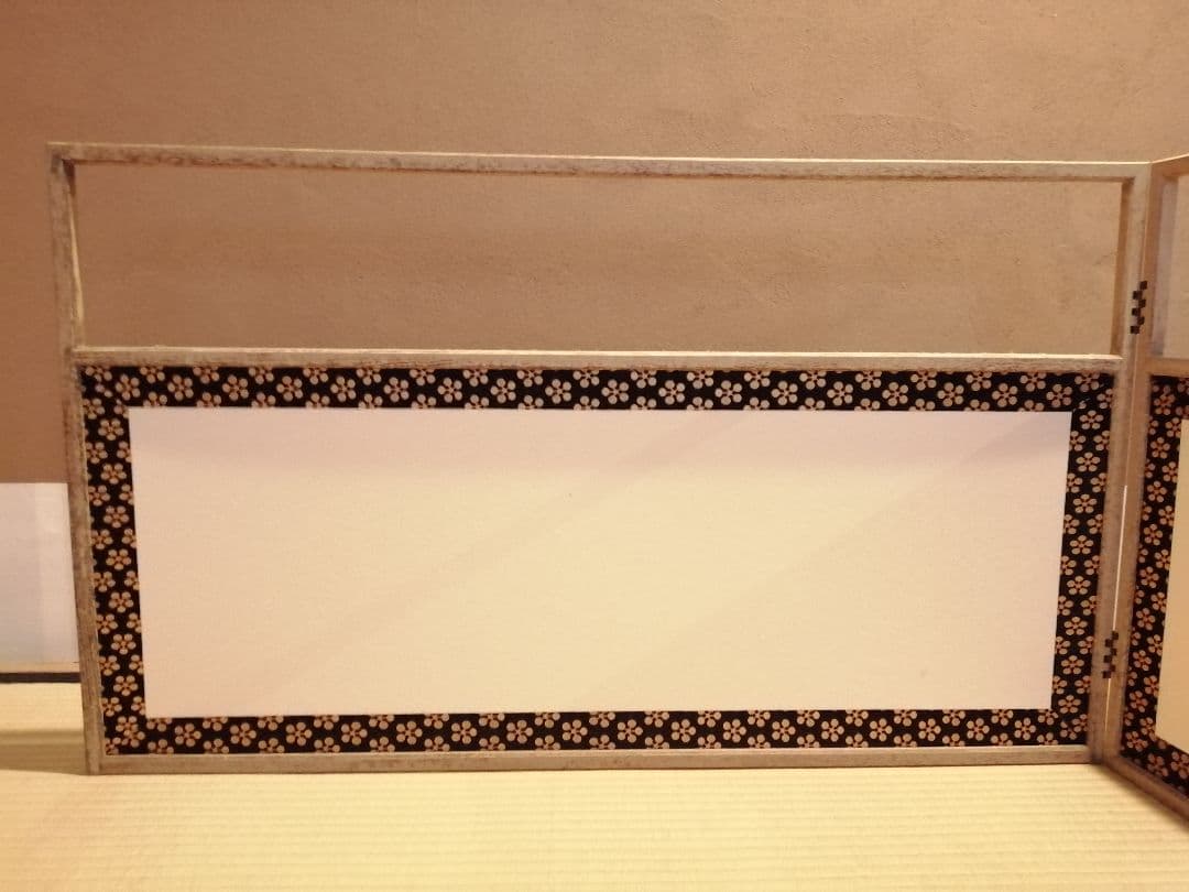 【茶道具】利休梅紋網代風炉先屏風　風炉先　風炉先221