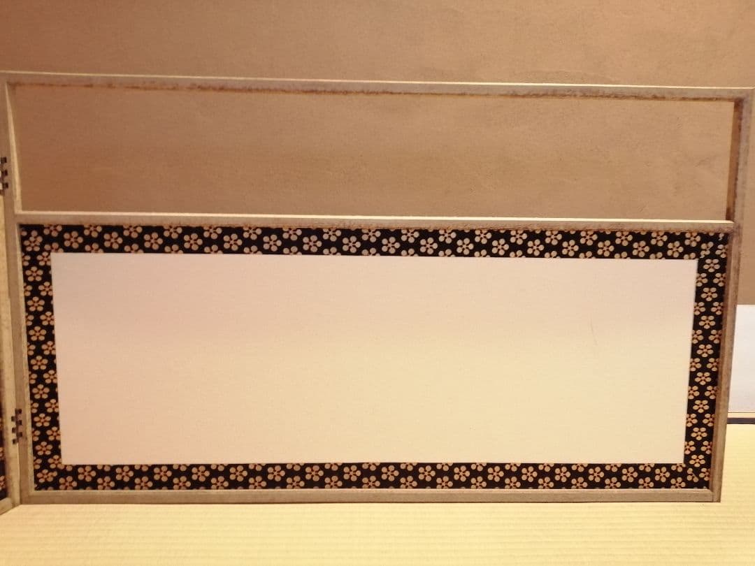 【茶道具】利休梅紋網代風炉先屏風　風炉先　風炉先221