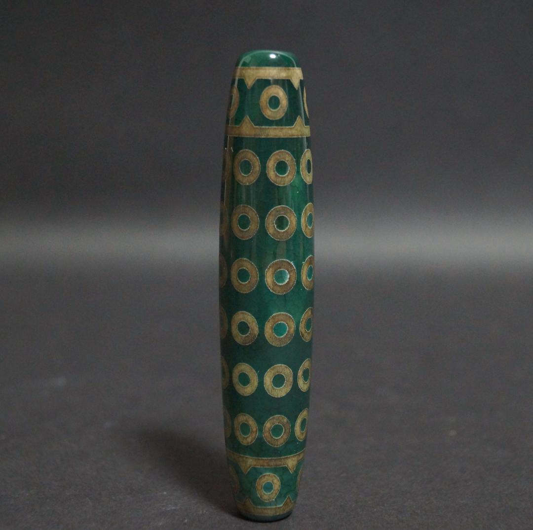 オールドチベット メノウ瑪瑙58眼天珠 大玉根付 アゲート提げ物 Dzi お守り