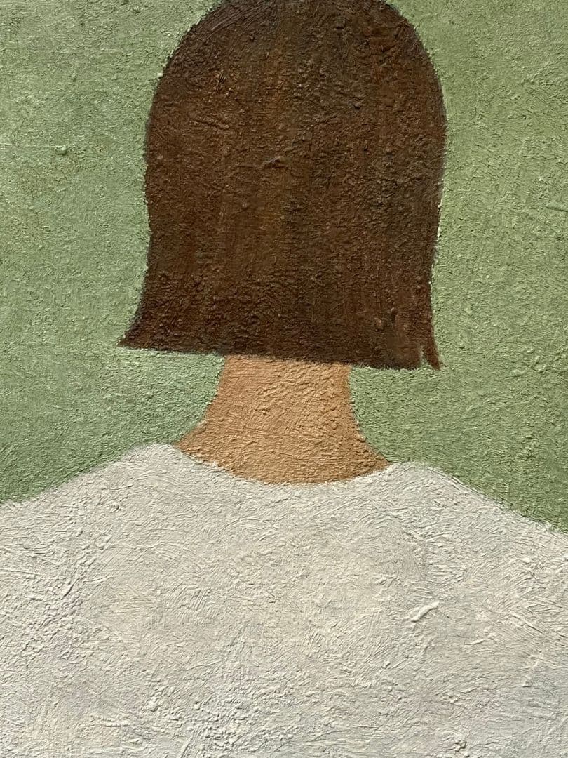 油彩画　切りっぱなしボブ