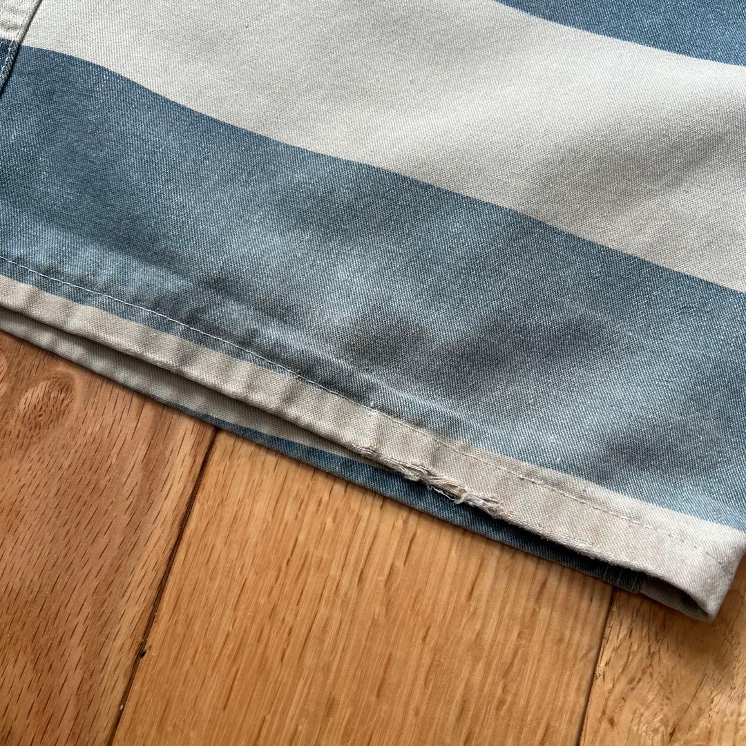 80s ビンテージプリズナーパンツprisoner 囚人服　紺色ボーダー