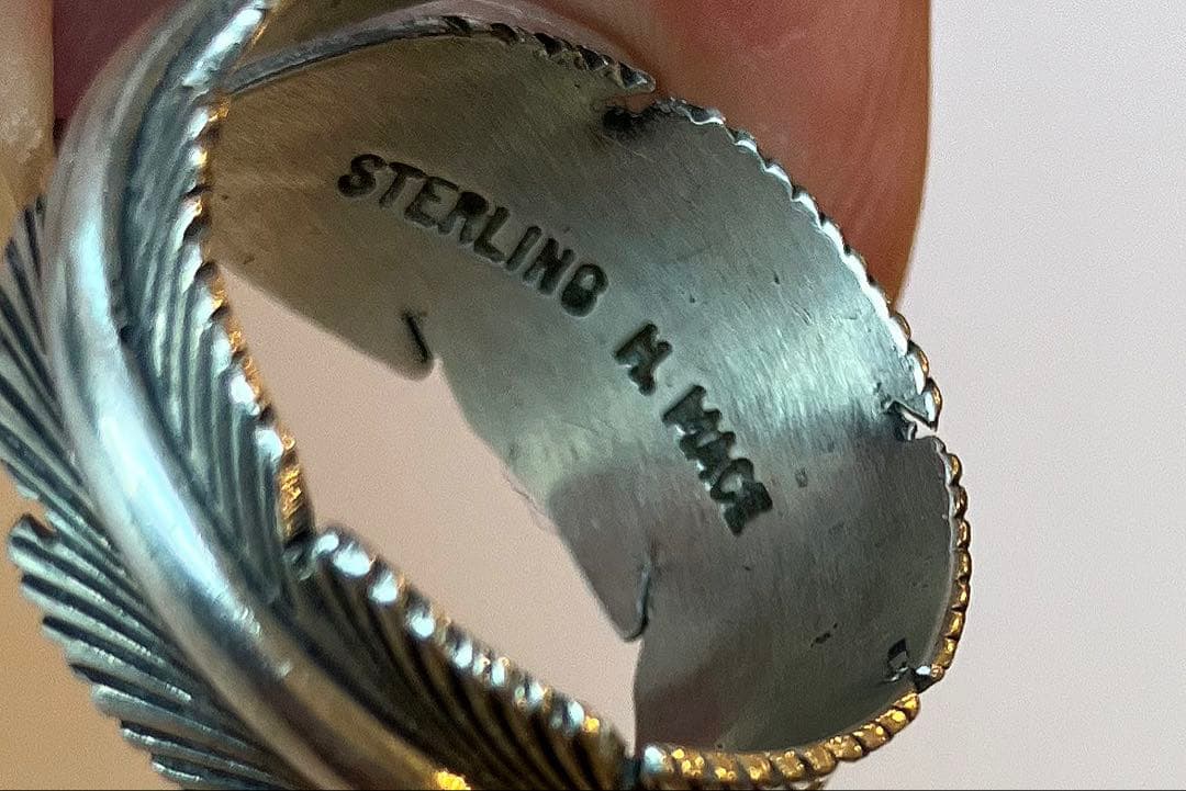 Indian Jewelry ハーヴィーメイス ターコイズ　フェザーリング