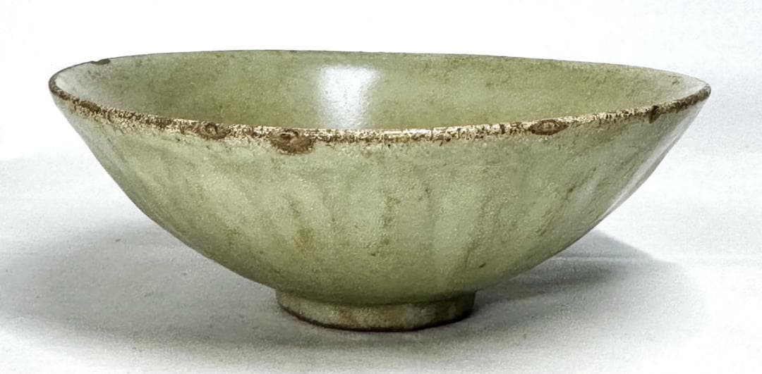 宋時代 龍泉窯青磁茶碗 箱付 時代品 伝世品焼物 歴史唐物 ウブ品WWTT324