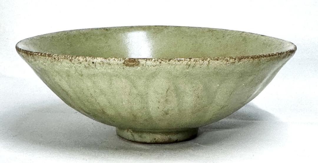 宋時代 龍泉窯青磁茶碗 箱付 時代品 伝世品焼物 歴史唐物 ウブ品WWTT324