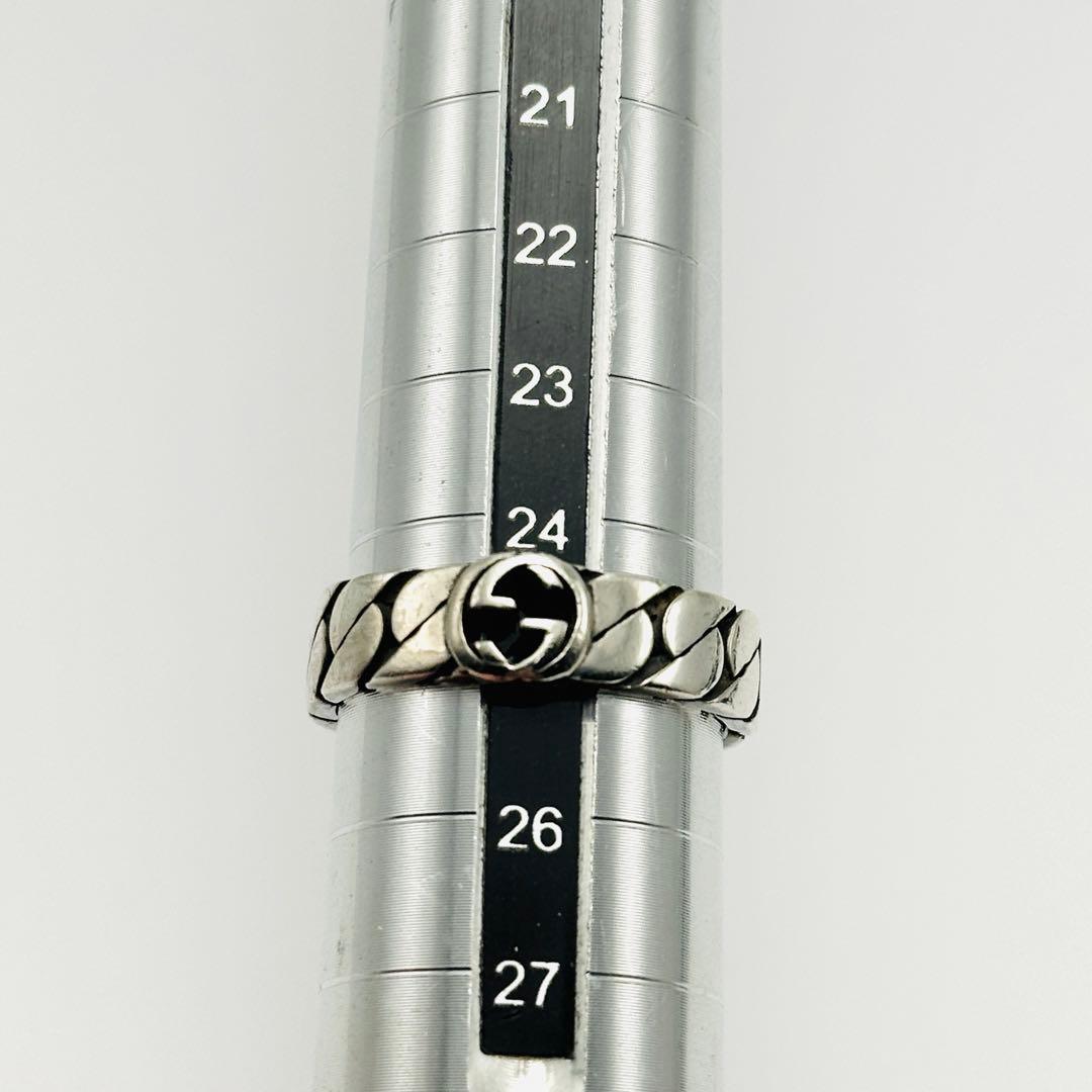 GUCCI インターロッキング　喜平　シルバーリング　刻印26 Ag925