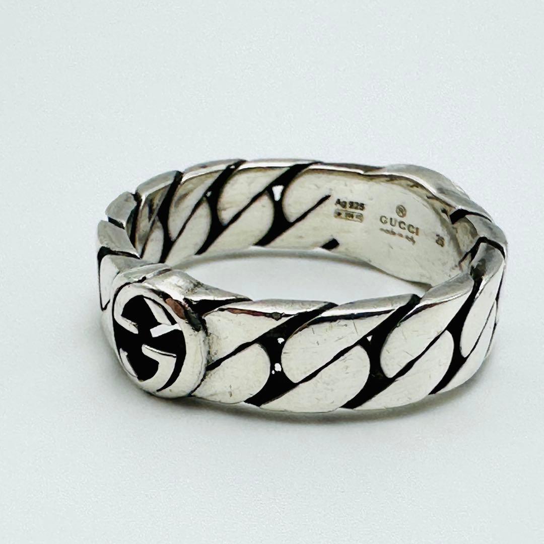 GUCCI インターロッキング　喜平　シルバーリング　刻印26 Ag925
