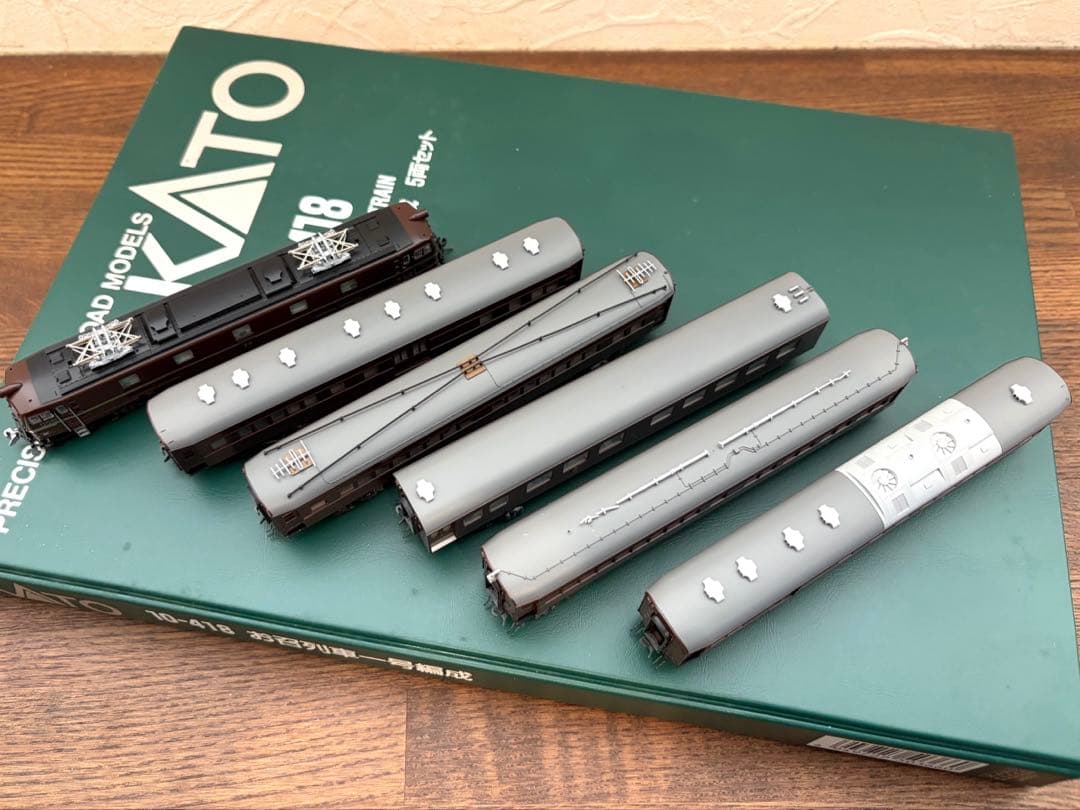 【動力車付】お召列車一号編成5両セット 10-418+お召機 3038