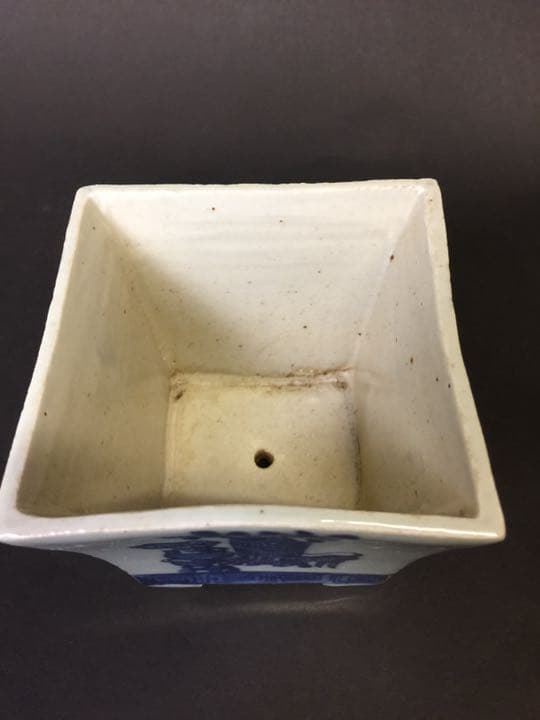 染付青花蘭鉢 清中期 中国古董品 年代物