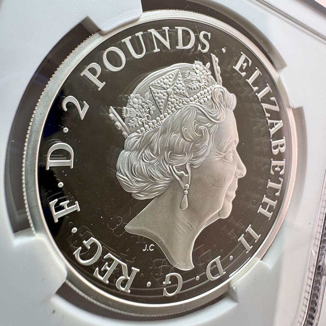 2019 イギリス クイーンズ ビースト ビューフォート イェール 銀貨