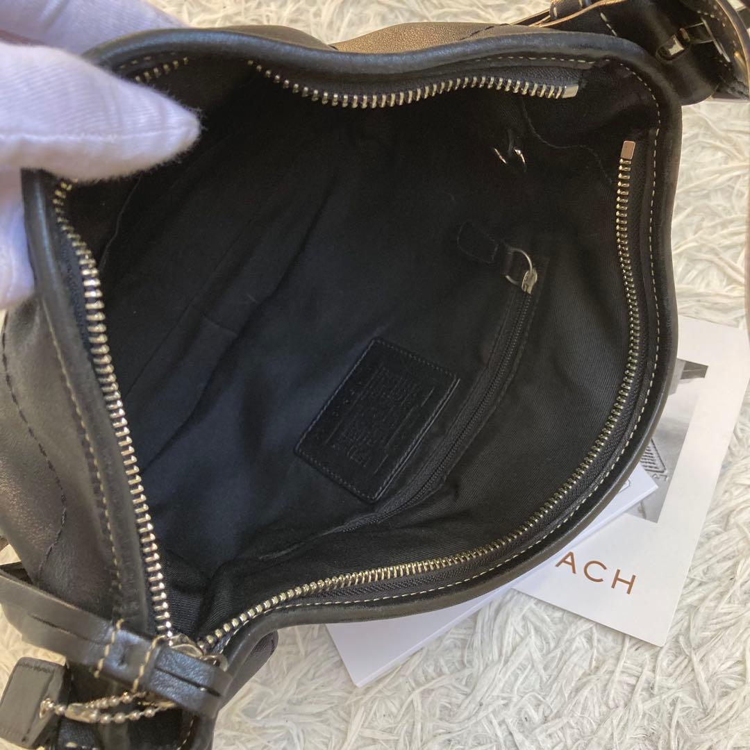 バッグ vintage coach old Black half moon y2k